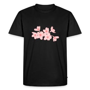 Sakura - T-shirt Premium bio Homme - noir - Devant - Nico (187cm)