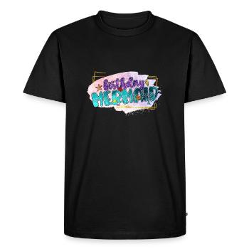 Ocean Sublimation - Men's Premium Organic T-Shirt - black - Front - Nico (187cm)