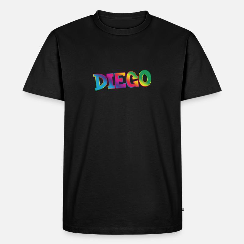 Diego - Männer Premium Bio T-Shirt - Schwarz