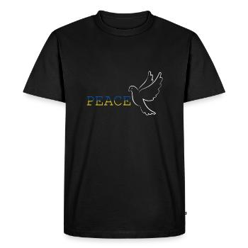 Ukraine Victory - Men's Premium Organic T-Shirt - black - Front - Nico (187cm)