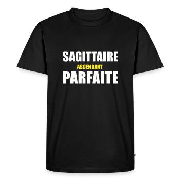 sagittaire ascendant parfaite / humour sagittaire - T-shirt Premium bio Homme - noir - Devant - Nico (187cm)