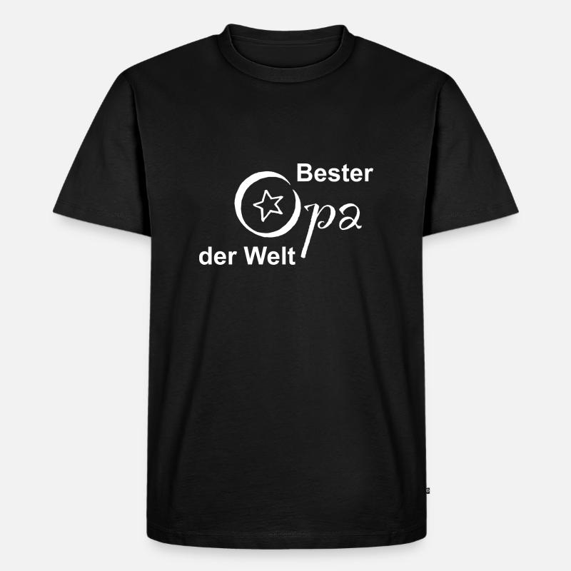Bester Opa der Welt Design - Männer Premium Bio T-Shirt - Schwarz