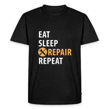 Assembler, builder, craftsman - Men's Premium Organic T-Shirt - black - Front - Nico (187cm)
