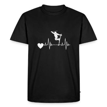 Skier Ski Skiing Ski Design Skiing Outfit - Men's Premium Organic T-Shirt - black - Front - Nico (187cm)