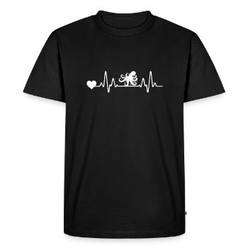 Squid Heartbeat Octopus - Men's Premium Organic T-Shirt - black - Front - Nico (187cm)