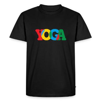 Yoga / Namaste / Zen - Men's Premium Organic T-Shirt - black - Front - Nico (187cm)