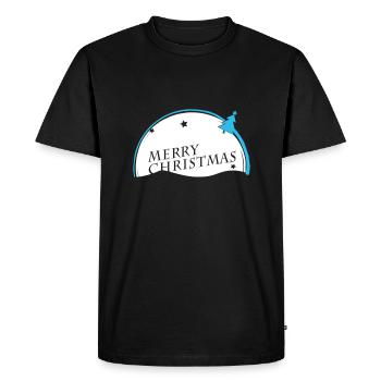 Joyeux Noël VECTORGRAPHIC - T-shirt Premium bio Homme - noir - Devant - Nico (187cm)