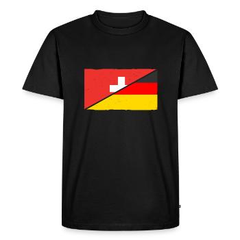 Suisse Allemagne Suisse - T-shirt Premium bio Homme - noir - Devant - Nico (187cm)