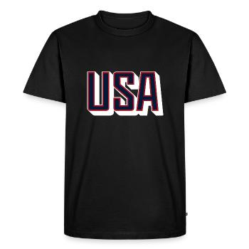 USA 2024 - Men's Premium Organic T-Shirt - black - Front - Nico (187cm)