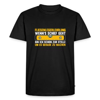 Tile Laying Training Apprentice Auzbi Tile Laying - Men's Premium Organic T-Shirt - black - Front - Nico (187cm)