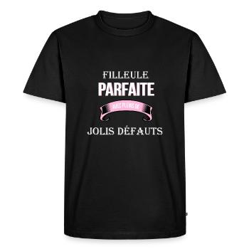 filleule cadeau humour - T-shirt Premium bio Homme - noir - Devant - Nico (187cm)