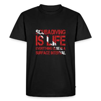 La plongée sous-marine est la vie - T-shirt Premium bio Homme - noir - Devant - Nico (187cm)