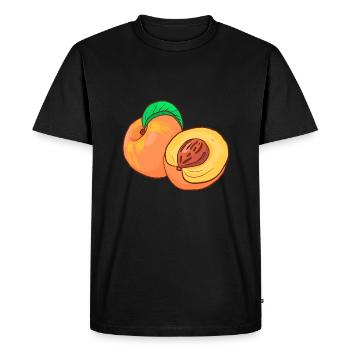 Peaches - Men's Premium Organic T-Shirt - black - Front - Nico (187cm)
