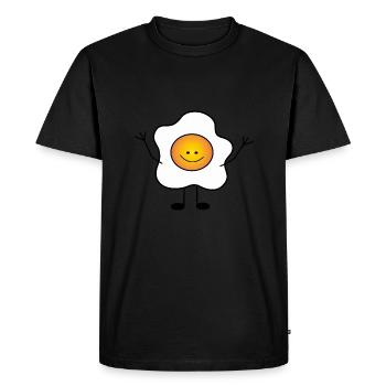 egg - Men's Premium Organic T-Shirt - black - Front - Nico (187cm)