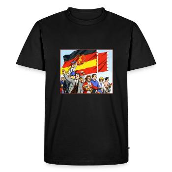 Défilé DDR - T-shirt Premium bio Homme - noir - Devant - Nico (187cm)