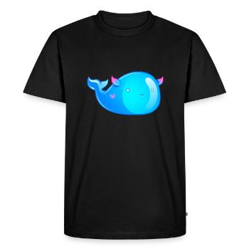 Golima la baleine volante - T-shirt Premium bio Homme - noir - Devant - Nico (187cm)