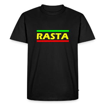 Rasta Reggae Hemp - Men's Premium Organic T-Shirt - black - Front - Nico (187cm)
