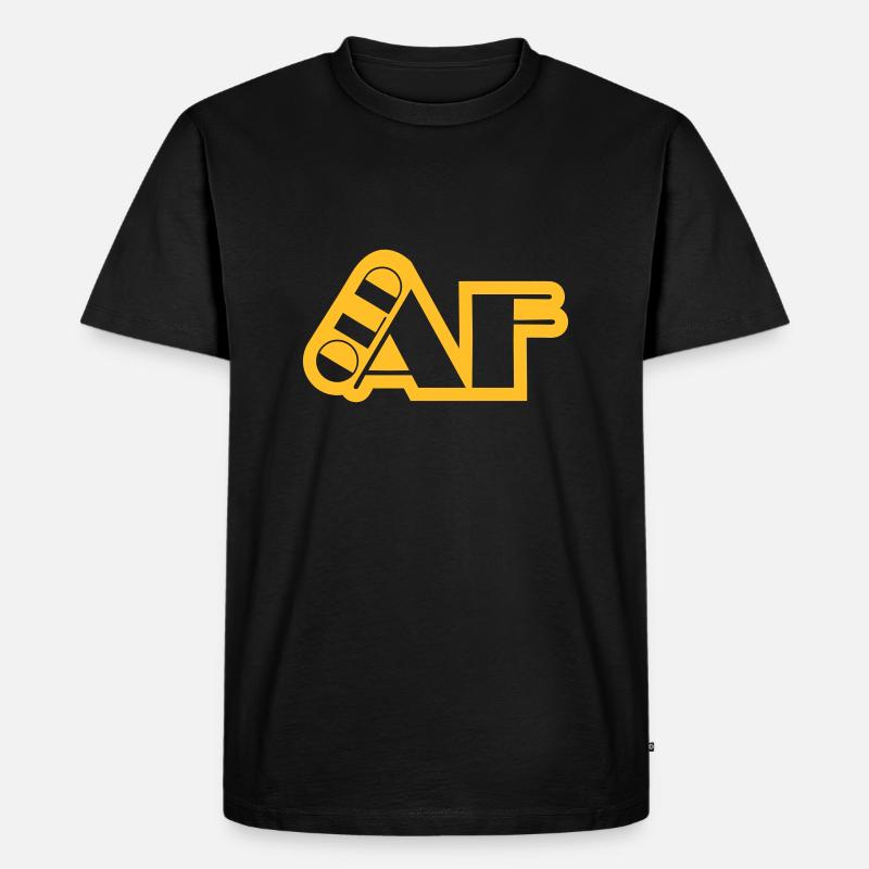 old AF Text Logo - Männer Premium Bio T-Shirt - Schwarz