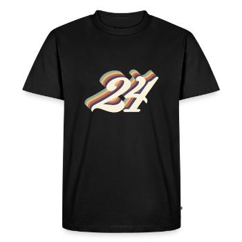 24th anniversary vintage - Men's Premium Organic T-Shirt - black - Front - Nico (187cm)