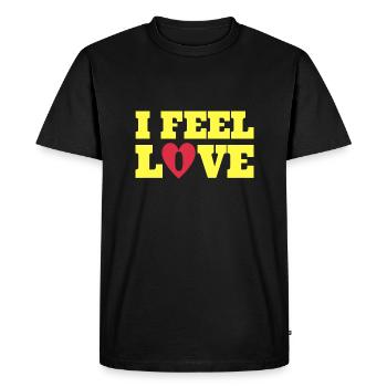 I Feel Love - Men's Premium Organic T-Shirt - black - Front - Nico (187cm)