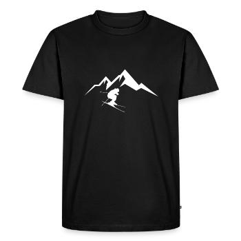 Ski ski ski motif pour skieurs - T-shirt Premium bio Homme - noir - Devant - Nico (187cm)