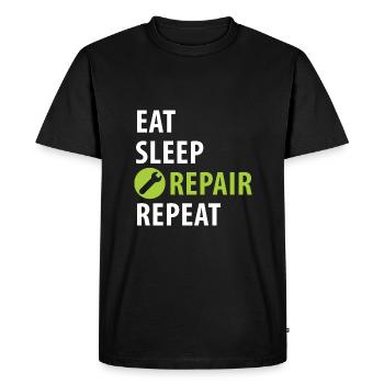 Assembler, builder, craftsman - Men's Premium Organic T-Shirt - black - Front - Nico (187cm)