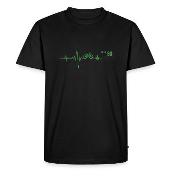 Bicycle Heartbeat Wheel - Men's Premium Organic T-Shirt - black - Front - Nico (187cm)
