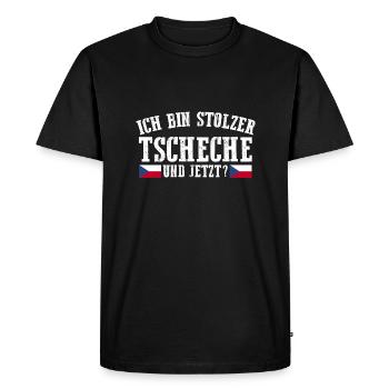 Tchèques République tchèque - T-shirt Premium bio Homme - noir - Devant - Nico (187cm)