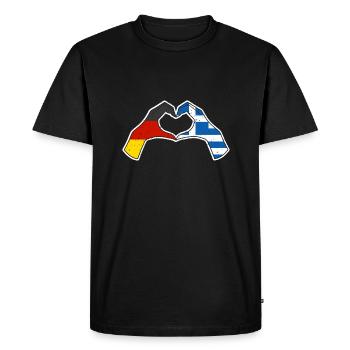 Grecs Allemagne Grèce - T-shirt Premium bio Homme - noir - Devant - Nico (187cm)