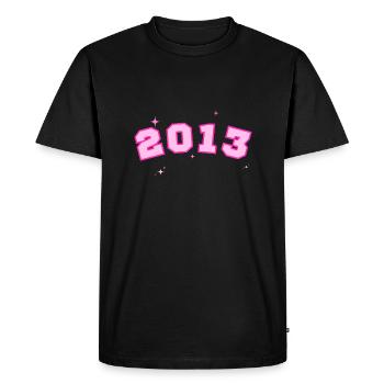 2013 Pink Star - Men's Premium Organic T-Shirt - black - Front - Nico (187cm)