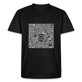 Noël - T-shirt Premium bio Homme - noir - Devant - Nico (187cm)