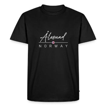 Norvège - Alesund - Norvège - Norvège - T-shirt Premium bio Homme - noir - Devant - Nico (187cm)