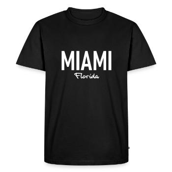 Miami - Floride - États-Unis - États-Unis d’Amérique - T-shirt Premium bio Homme - noir - Devant - Nico (187cm)