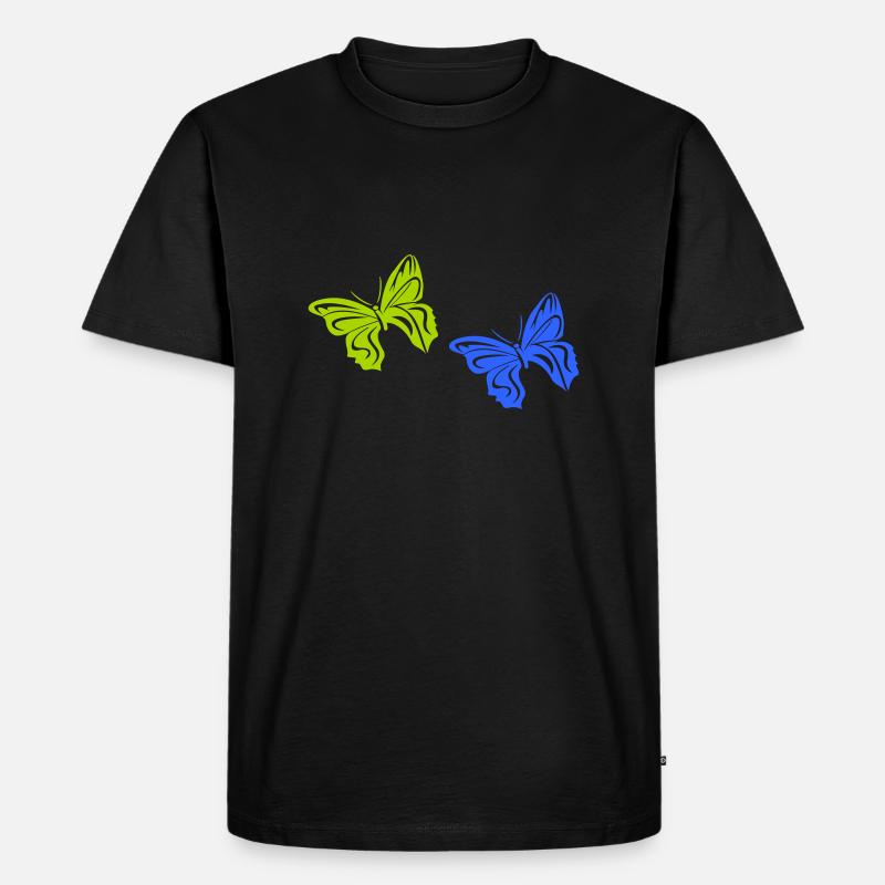 schmetterling 2 - Männer Premium Bio T-Shirt - Schwarz
