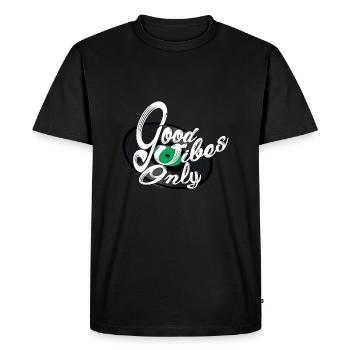 Bonne Vibes seulement - T-shirt Premium bio Homme - noir - Devant - Nico (187cm)