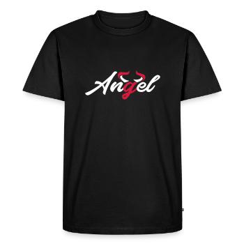 Ange Angel Evil horns devil méchants cadeau de diable - T-shirt Premium bio Homme - noir - Devant - Nico (187cm)