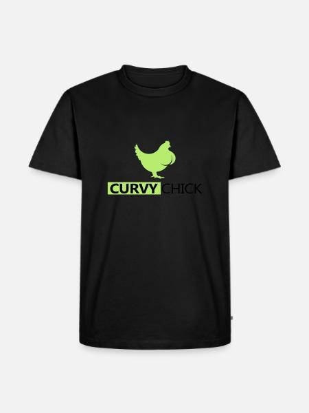 Curvy Chick - Men's Premium Organic T-Shirt - black
