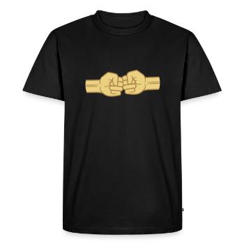 2 Bro Poing serré poings amis équipe salutation - T-shirt Premium bio Homme - noir - Devant - Nico (187cm)
