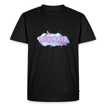 Ocean Sublimation - Men's Premium Organic T-Shirt - black - Front - Nico (187cm)
