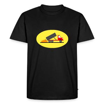Camion - T-shirt Premium bio Homme - noir - Devant - Nico (187cm)