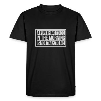 ne me parle pas - T-shirt Premium bio Homme - noir - Devant - Nico (187cm)