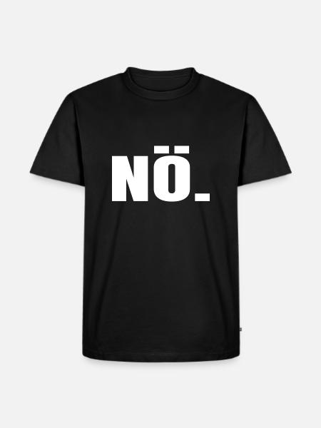 Nö - Männer Premium Bio T-Shirt - Schwarz