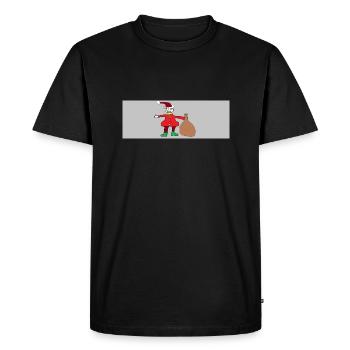 Weinsachtsman but fierce - Men's Premium Organic T-Shirt - black - Front - Nico (187cm)