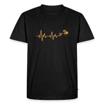Imker Herzschlag Imkerei EKG Honigbienen - Männer Premium Bio T-Shirt - Schwarz - Vorne - Nico (187cm)