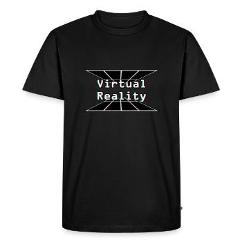 Conception immersive de réalité virtuelle : explorez un Digita - T-shirt Premium bio Homme - noir - Devant - Nico (187cm)