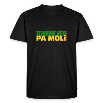 Tchimbé rèd pa moli - T-shirt Premium bio Homme - noir - Devant - Nico (187cm)