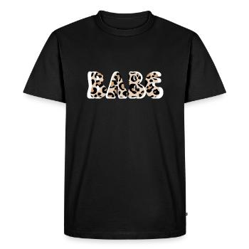 Babe leopard - team de la mariée - T-shirt Premium bio Homme - noir - Devant - Nico (187cm)