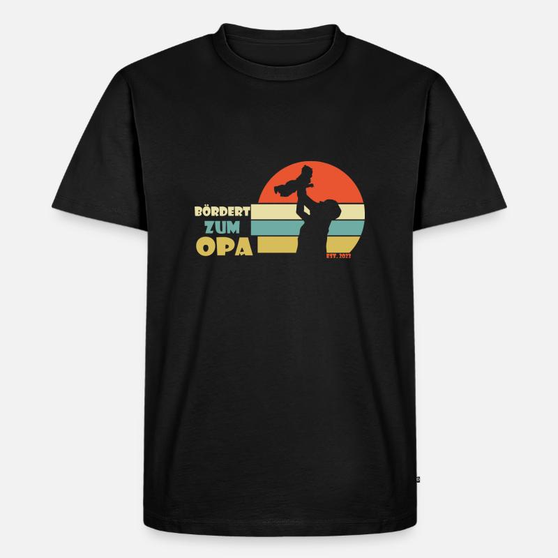Beförderung zum opa - Männer Premium Bio T-Shirt - Schwarz