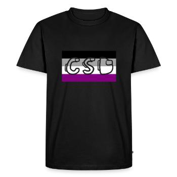 Fierté asexuée CSD - T-shirt Premium bio Homme - noir - Devant - Nico (187cm)