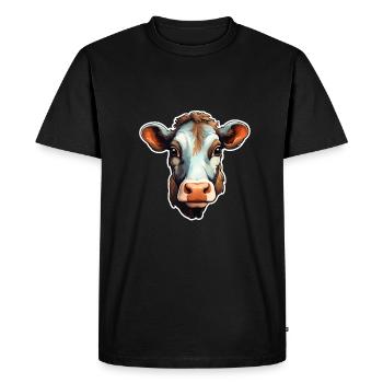 Fleckvieh - T-shirt Premium bio Homme - noir - Devant - Nico (187cm)